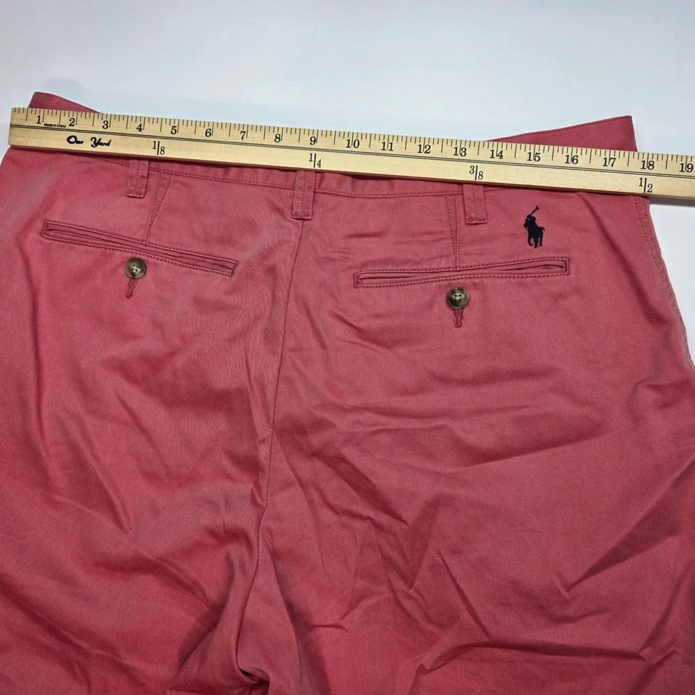 Polo Ralph Lauren Mens Relaxed Fit Cotton Chino Shorts Salmon Pink 34